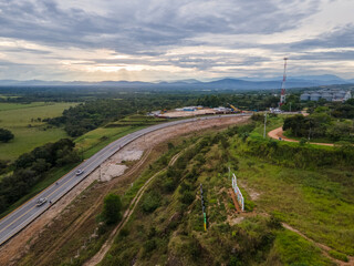 atardecer en villanueva region del llano oriental con mucha naturaleza