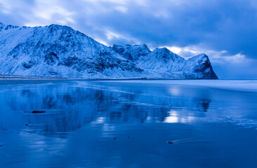 Obraz na płótnie Canvas Unstad, Lofoten Archipelago, Nordland county, Norway, Arctic Circle, Europe