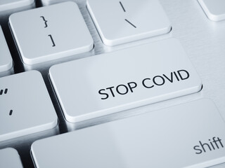 Keyboard with stop covid key