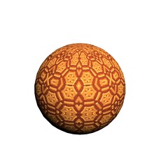 Ball with a pattern generated by computer.3d rendering, 3d illustration
