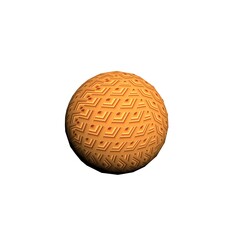 Ball with a pattern generated by computer.3d rendering, 3d illustration