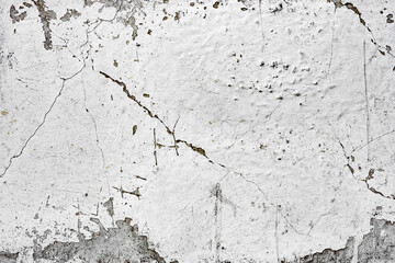 Obraz premium Texture of a concrete wall with cracks and scratches which can be used as a background