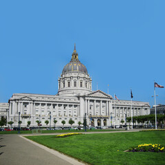 Fototapeta na wymiar San Francisco City Hall Dome and Sky