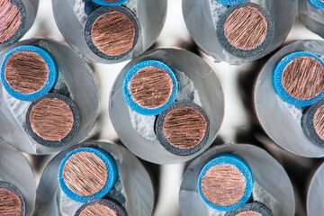 Copper electrical cables cross section