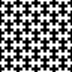 Seamless Sayagata pattern. Repeated interlocking manji background. Oriental crosses ornament. Traditional architecture wallpaper. Ancient ethnic mosaic motif. Digital paper, textile print. Vector art.