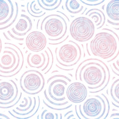 Pastel color circle geometric seamless pattern.