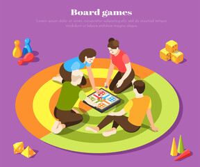  Board Games Isometric Background