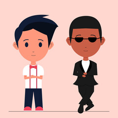 vector illustration of children in their own style