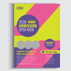 Education, Admission, Back To School Flyer Creative Design, back to school sale banner, poster, flat design colorful, vector,