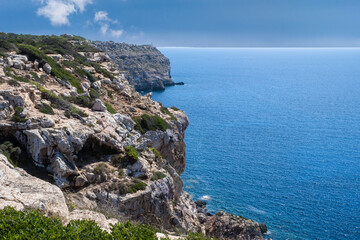 aerial view of a beautiful cliff on Mallorca, Spain