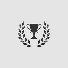 Trophy icon flat