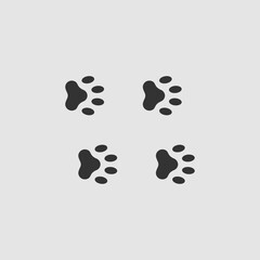 Paw icon flat