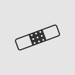 Plaster icon flat