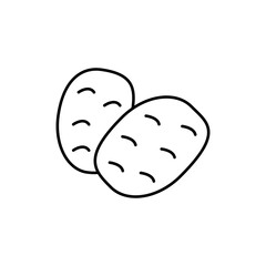 potato icon element of vegetables icon for mobile concept and web apps. Thin line potato icon can be used for web and mobile. Premium icon on white background