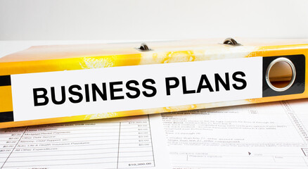 Text Business Plans on the folder that is located on the financial reports