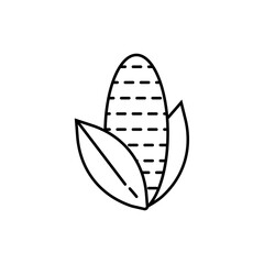 corn icon element of vegetables icon for mobile concept and web apps. Thin line corn icon can be used for web and mobile. Premium icon on white background