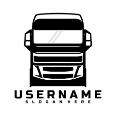 semi truck logo design vector © THE LASTMINI