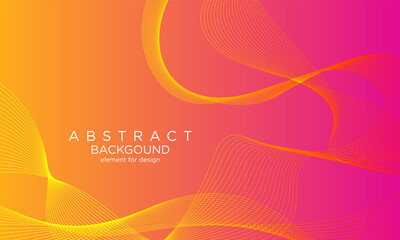 Abstract template background with wave design. Digital frequency track equalizer. Stylized line art background. Colorful shiny wave with lines created using blend tool. Vector Illustration