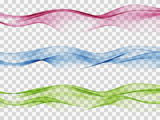 Soft bright colorful web border layout set of beautiful modern swoosh wave collection. Vector illustration