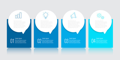 infographics design with speech bubble flat vector