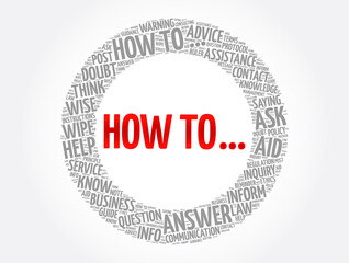 How to - word cloud, business concept background