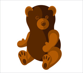 teddy bear soft brown toy vector graphic