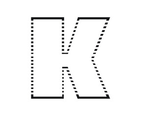 initial letters k and logo designs