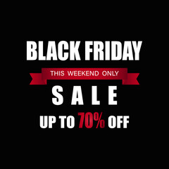 Black Friday sale banner. Vector illustration