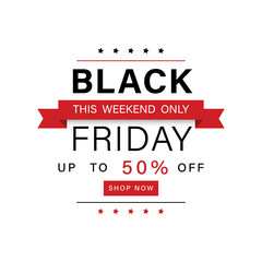 Black Friday sale banner. Vector illustration