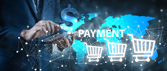 Fototapeta na wymiar payment method for online purchases