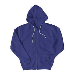This Front  View, Full Zipper Hoodie Mockup on Royal Blue Color, are easy to use as photographs to...