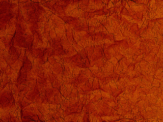A red toned rough, creased abstract digital collage texture. Ideal for use as a background image.