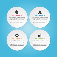 Options infographics template. Infographics for business presentations or information banner.