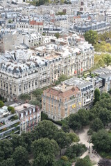 Fototapeta na wymiar cityscape view from the eiffel tower paris france