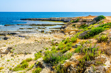 Fototapeta na wymiar Marine Protected area of Plemmirio, Syracuse, Sicily