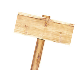 Old wooden sign isolated