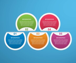 Timeline infographic for presentations and information banners.