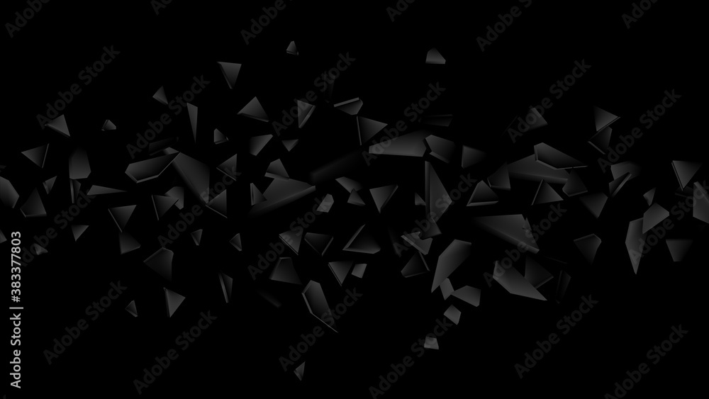 Aufkleber shards of broken glass. abstract explosion. vector background