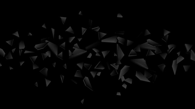 Shards of broken glass. Abstract explosion. Vector background