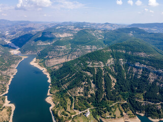Aerial view of Arda River meander, Bulgaria