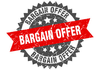 Obraz premium bargain offer stamp. grunge round sign with ribbon