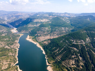 Aerial view of Arda River meander, Bulgaria