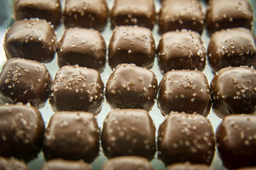 Rows of Chocolate Candies