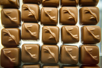 Rows of Chocolate Candies