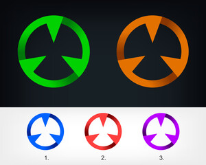 Circle Logo abstract vector design element template, Creative concept business logotype, Vector illustration