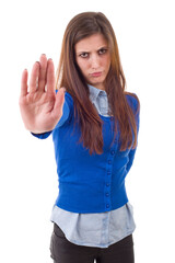 Fototapeta premium woman making stop