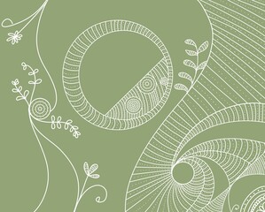abstract floral background green color 