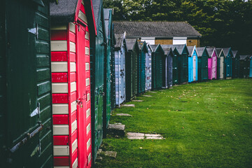 colorful huts