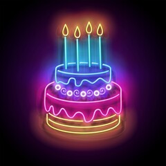 Glow Holiday Cake with Candles