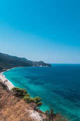 Fototapeta na wymiar Beach on the Ionian sea, Lefkada island, Greece.